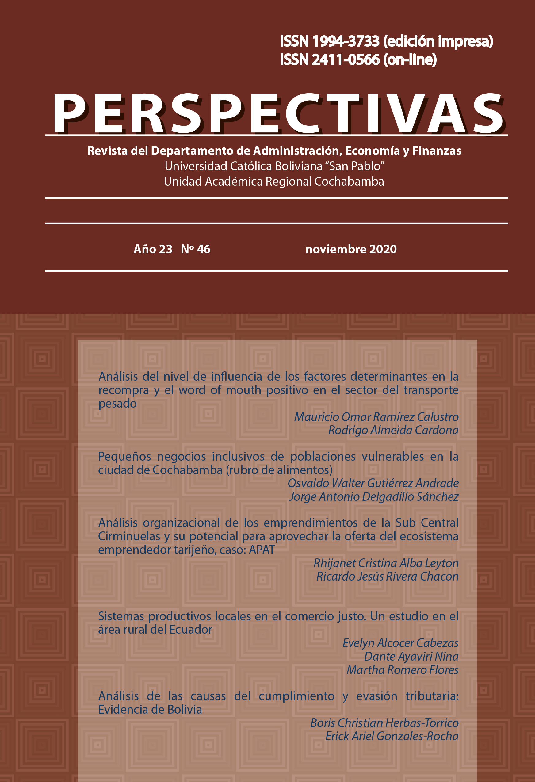 Ver Núm. 46 (2020): Revista Perspectivas N° 46