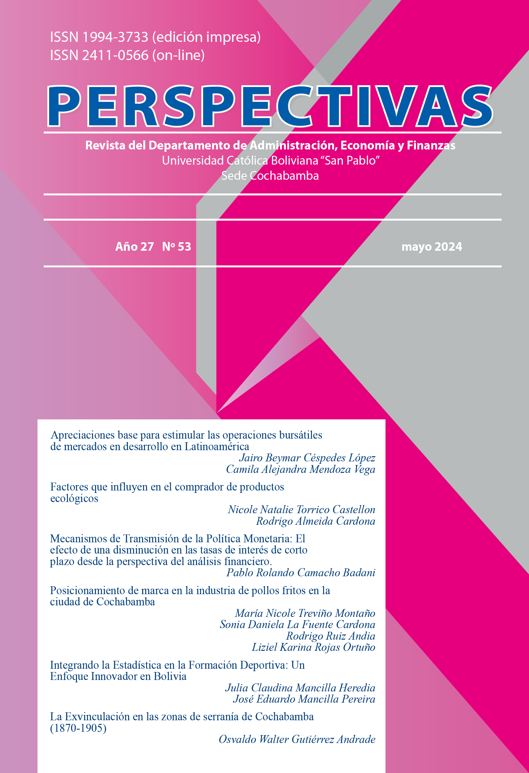 Ver Núm. 53 (2024): Revista Perspectivas N° 53
