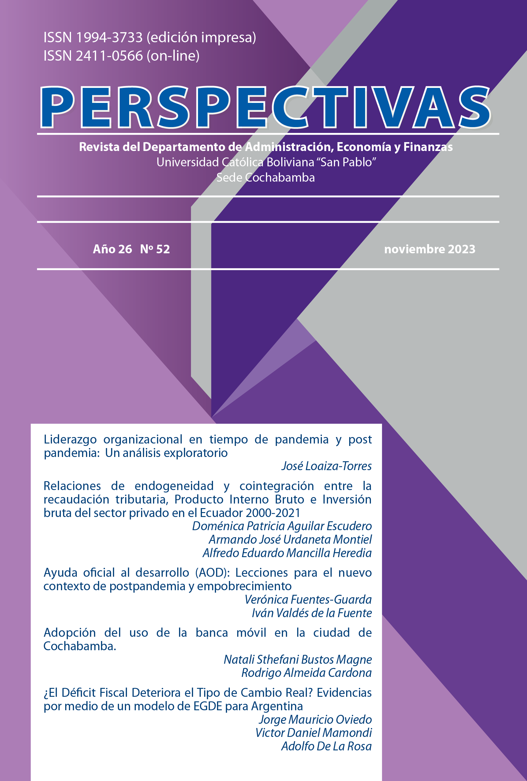 Ver Núm. 52 (2023): Revista Perspectivas N° 52
