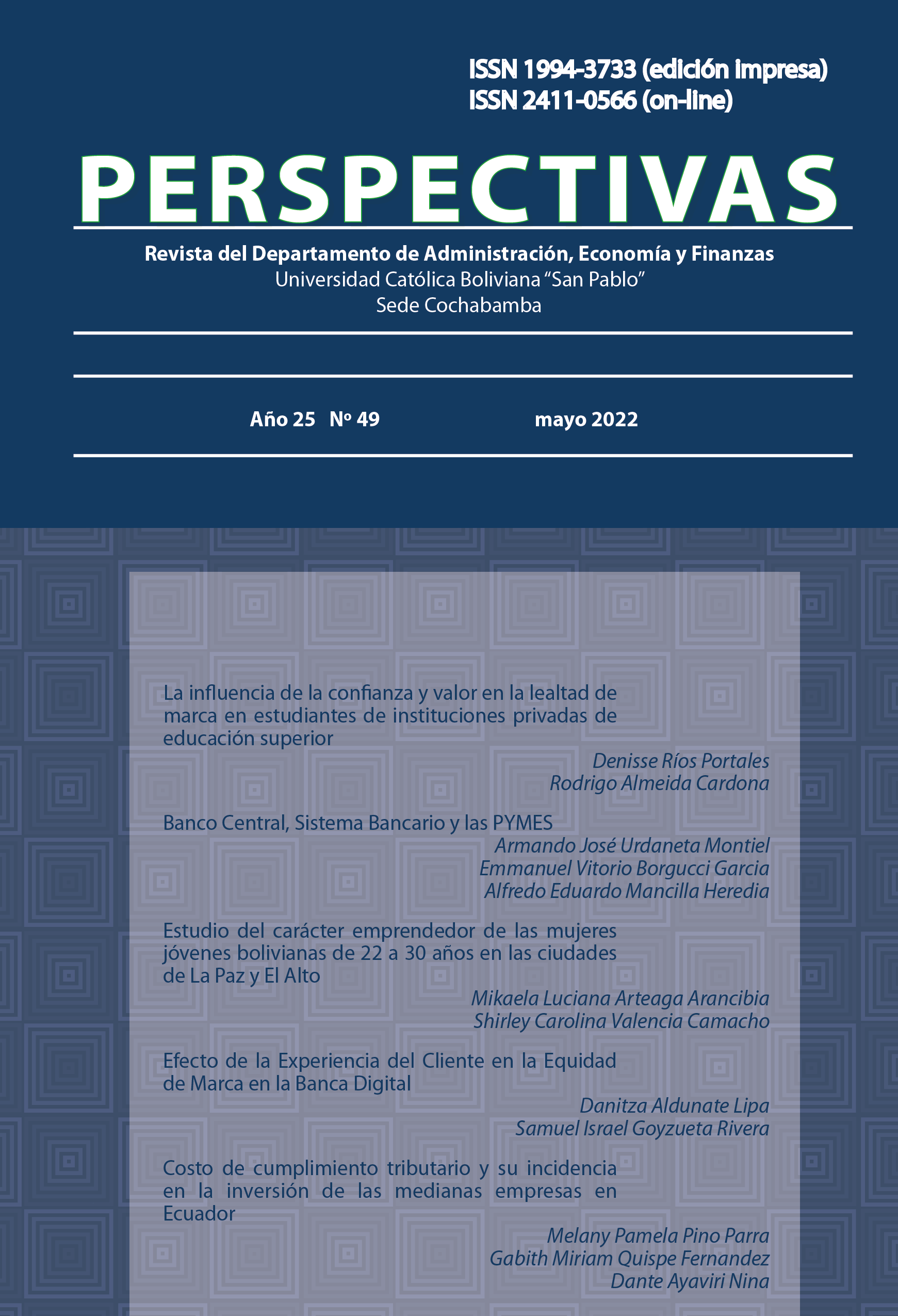 Ver Núm. 49 (2022): Revista Perspectivas N° 49