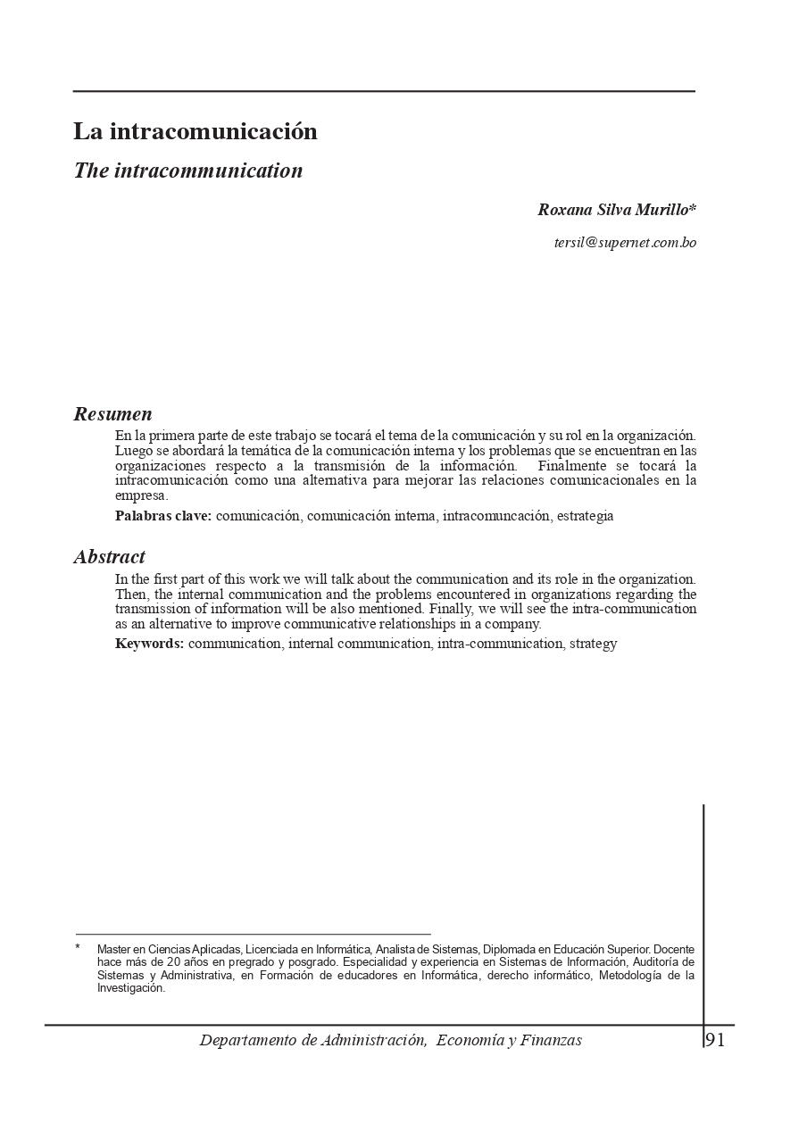 The intracommunication