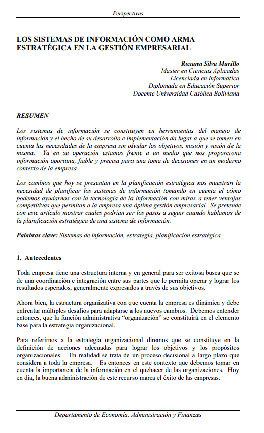 Information systems as a strategic weapon in business management