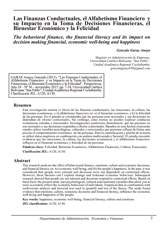 Behavioral finance, financial literacy, and their impact on financial decision-making, economic well-being, and happiness