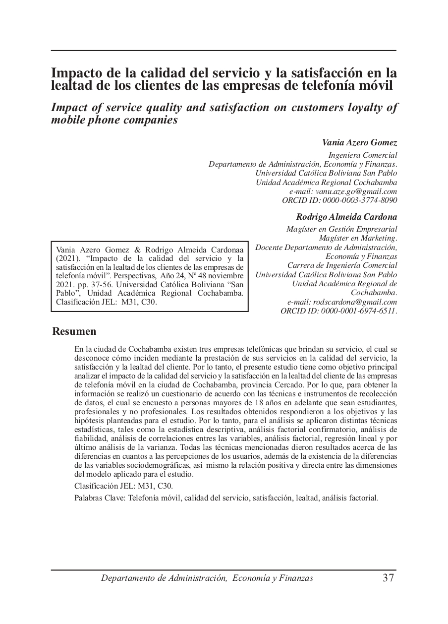 Impact of service quality and satisfaction on customers loyalty of mobile phone companies